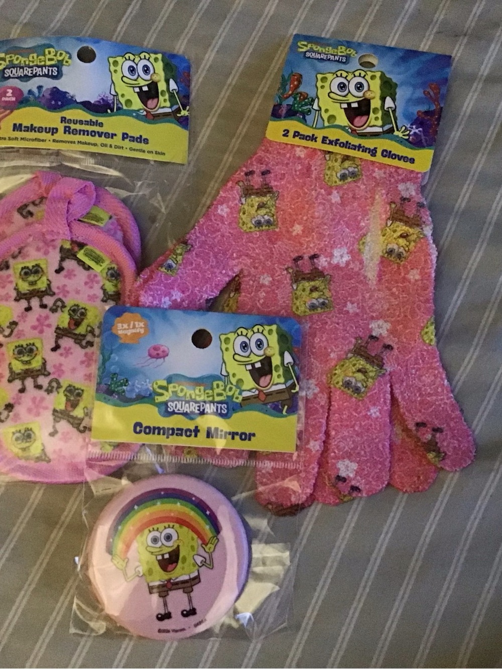 SpongeBob SquarePants Pink Exfoliating Gloves + Accessories